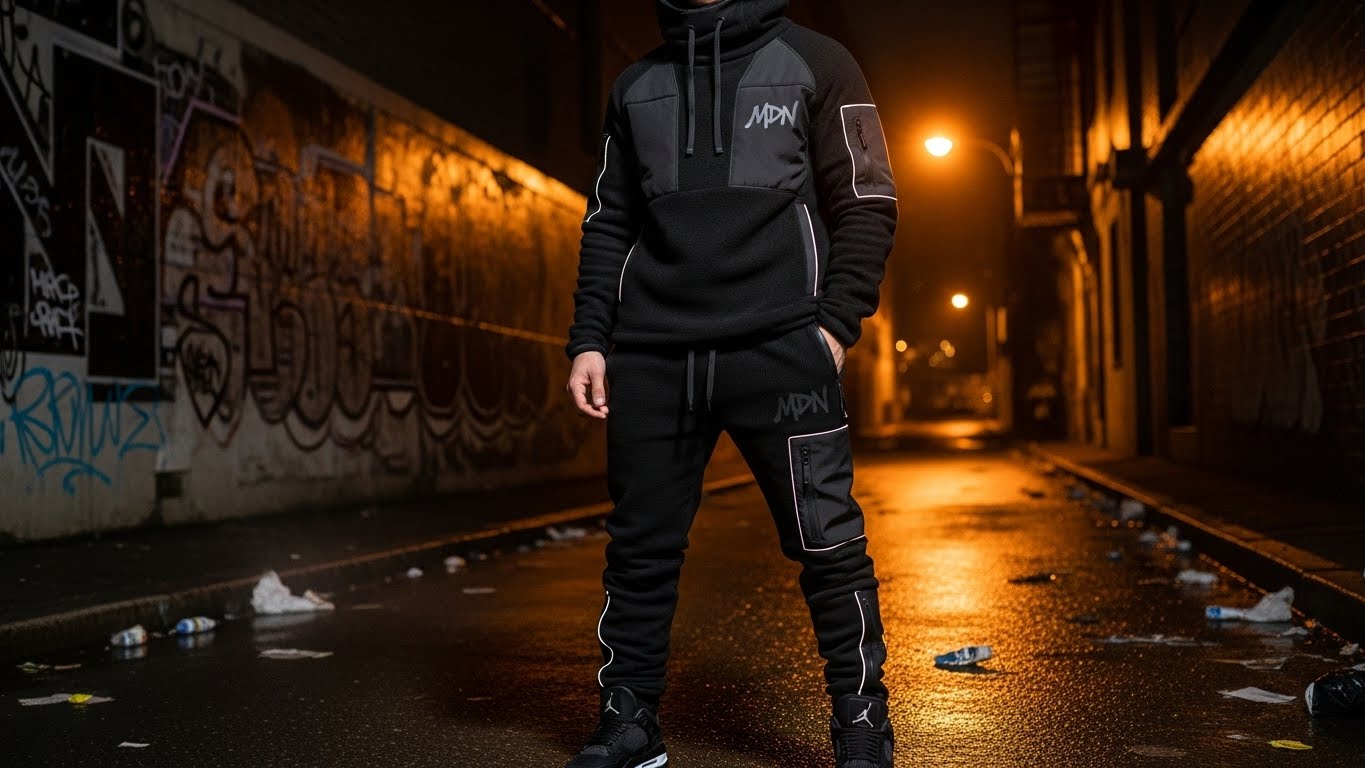 MDN Black Cat Set urban night view