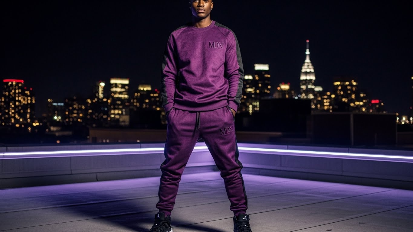 MDN Bordeaux Set to Match Jordan 40 - Men's - Full Body