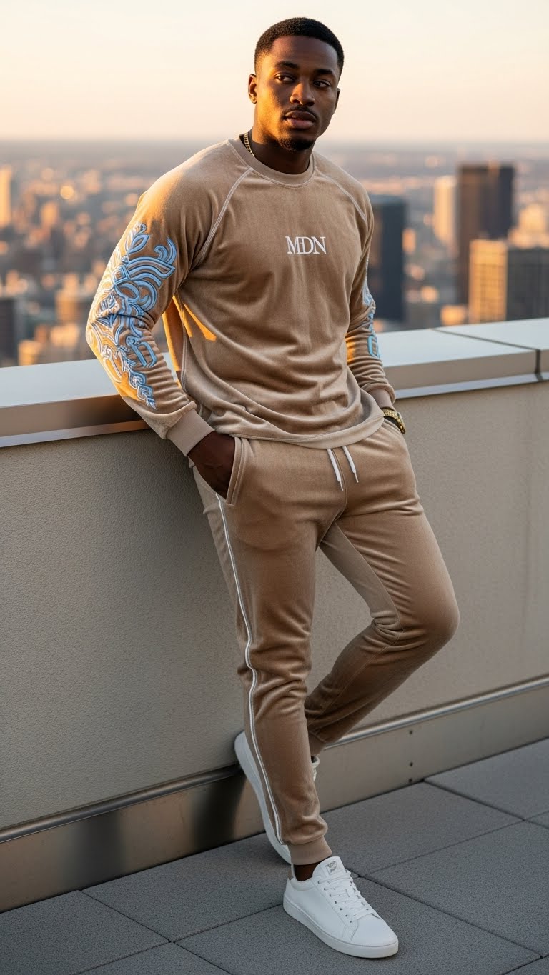 MDN H-Town Velvet Set - Men's - Full Body Shot