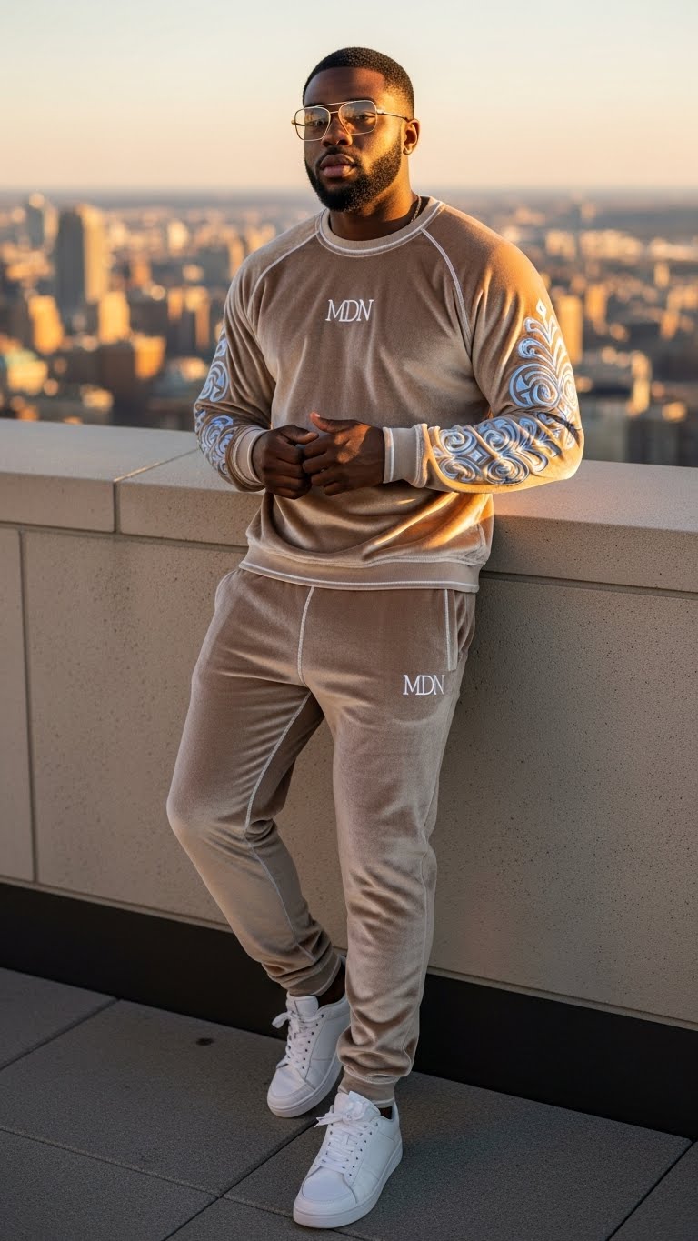 MDN H-Town Velvet Set - Men's - Front View