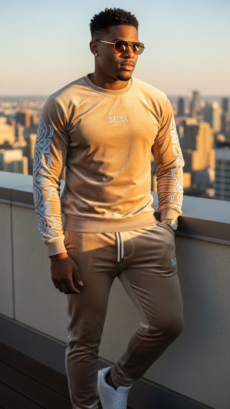 MDN H-Town Velvet Set - Men's - Close Up