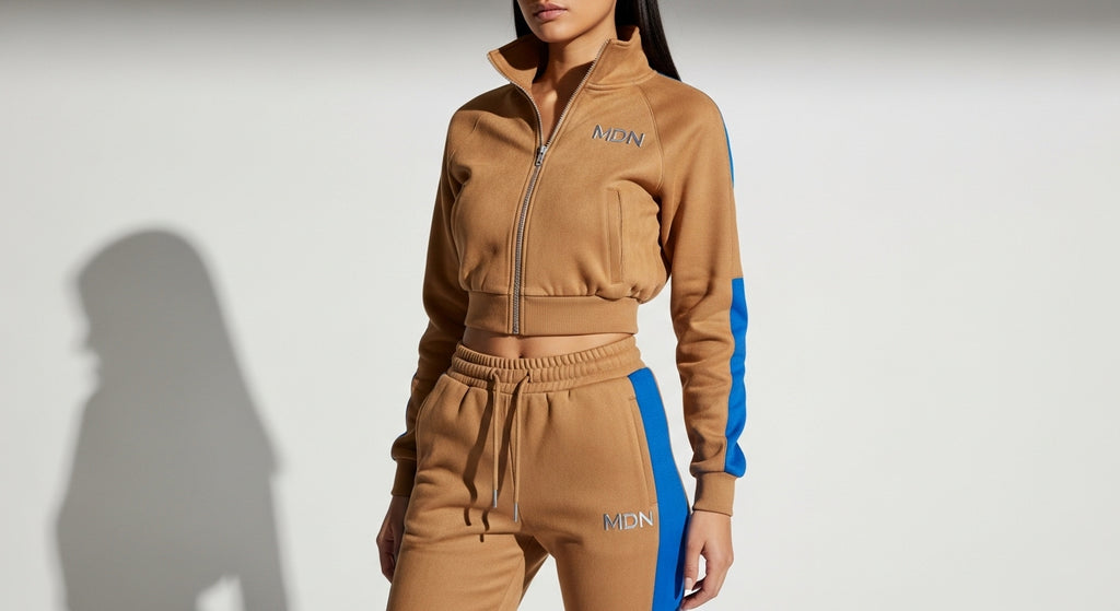 MDN Tan Blue Tracksuit Set - Women's
