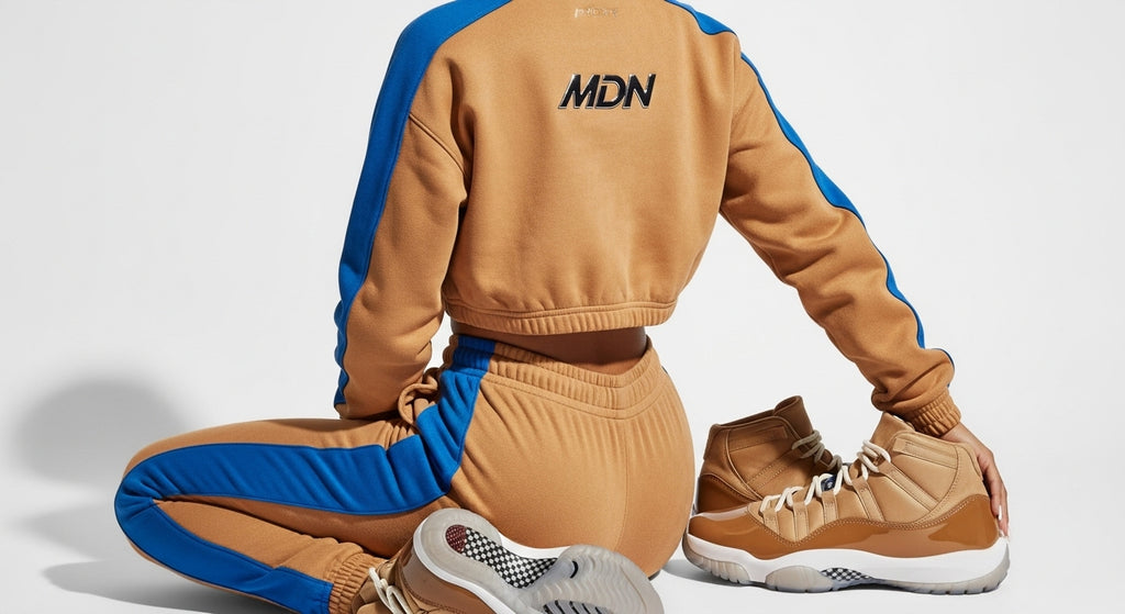 MDN Tan Blue Tracksuit Set - Women's