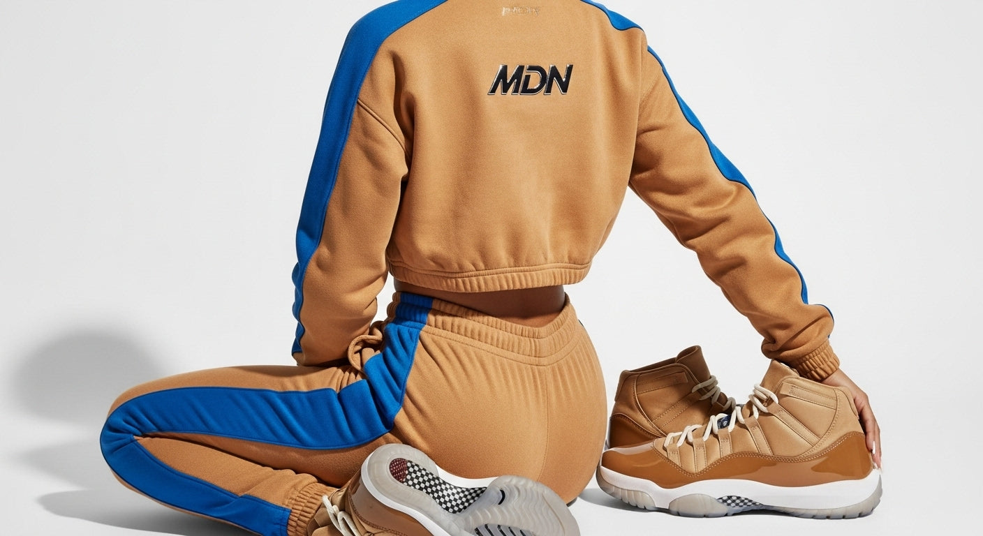 MDN Tan Blue Tracksuit Set - Women's