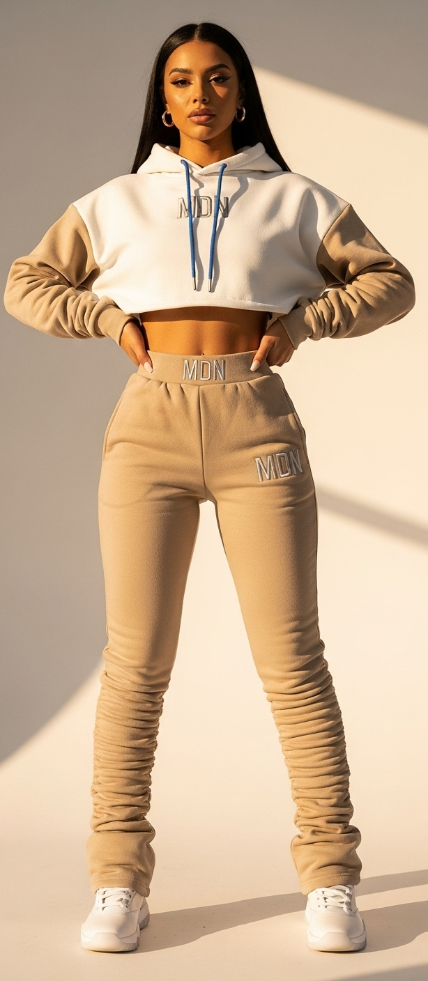 MDN White + Cream Stacked Set - Close Up